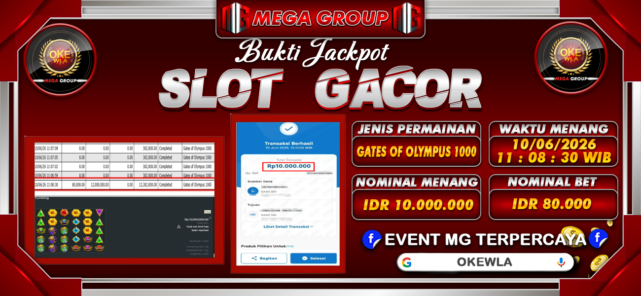 Bukti JP situs Okewla hari Kamis, 11 Juni 2026